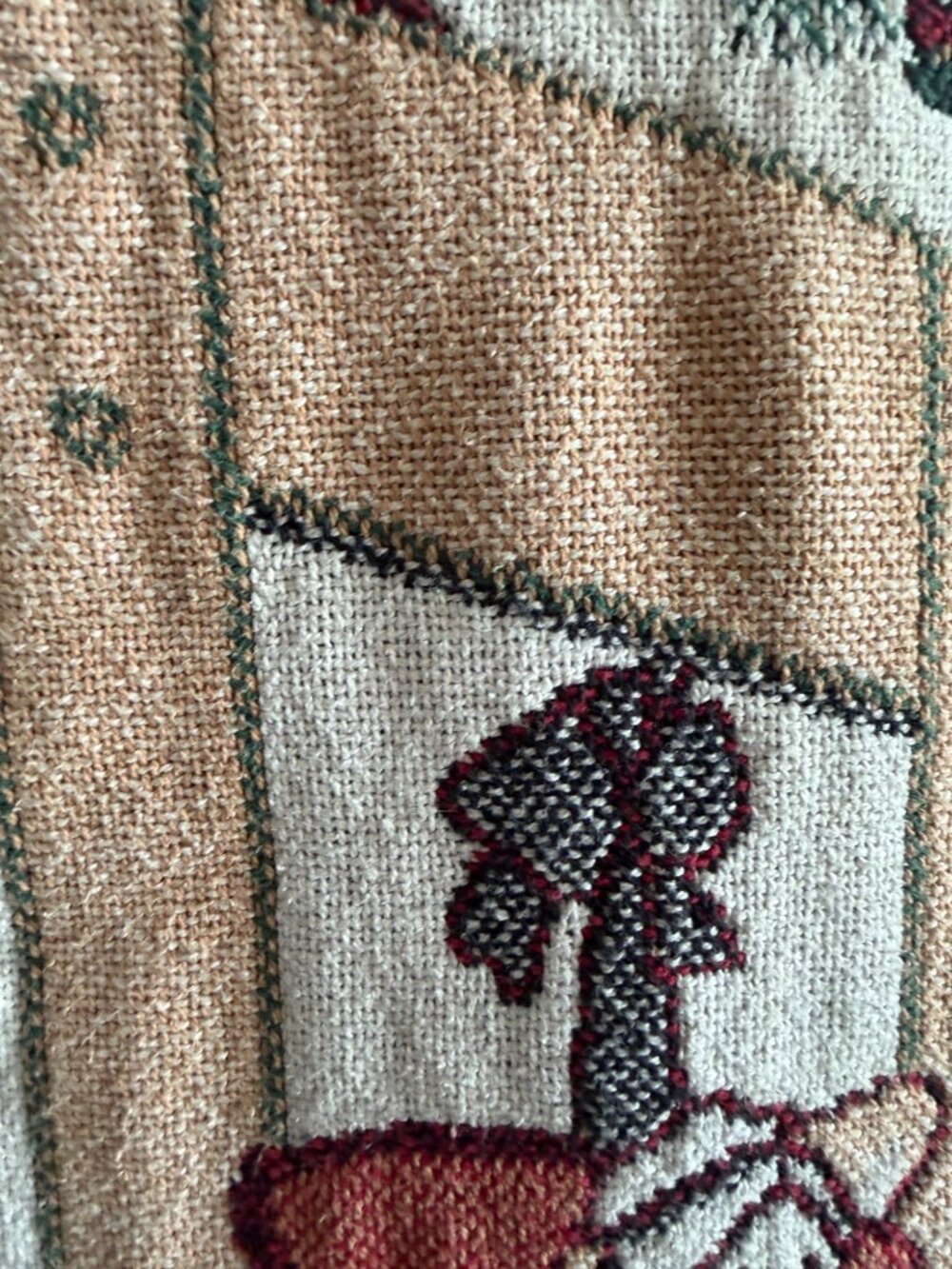 Vintage Fieldcrest Antique Toys Cotton Christmas Tapestry Throw Blanket 46 X 68 - Picture 8 of 13